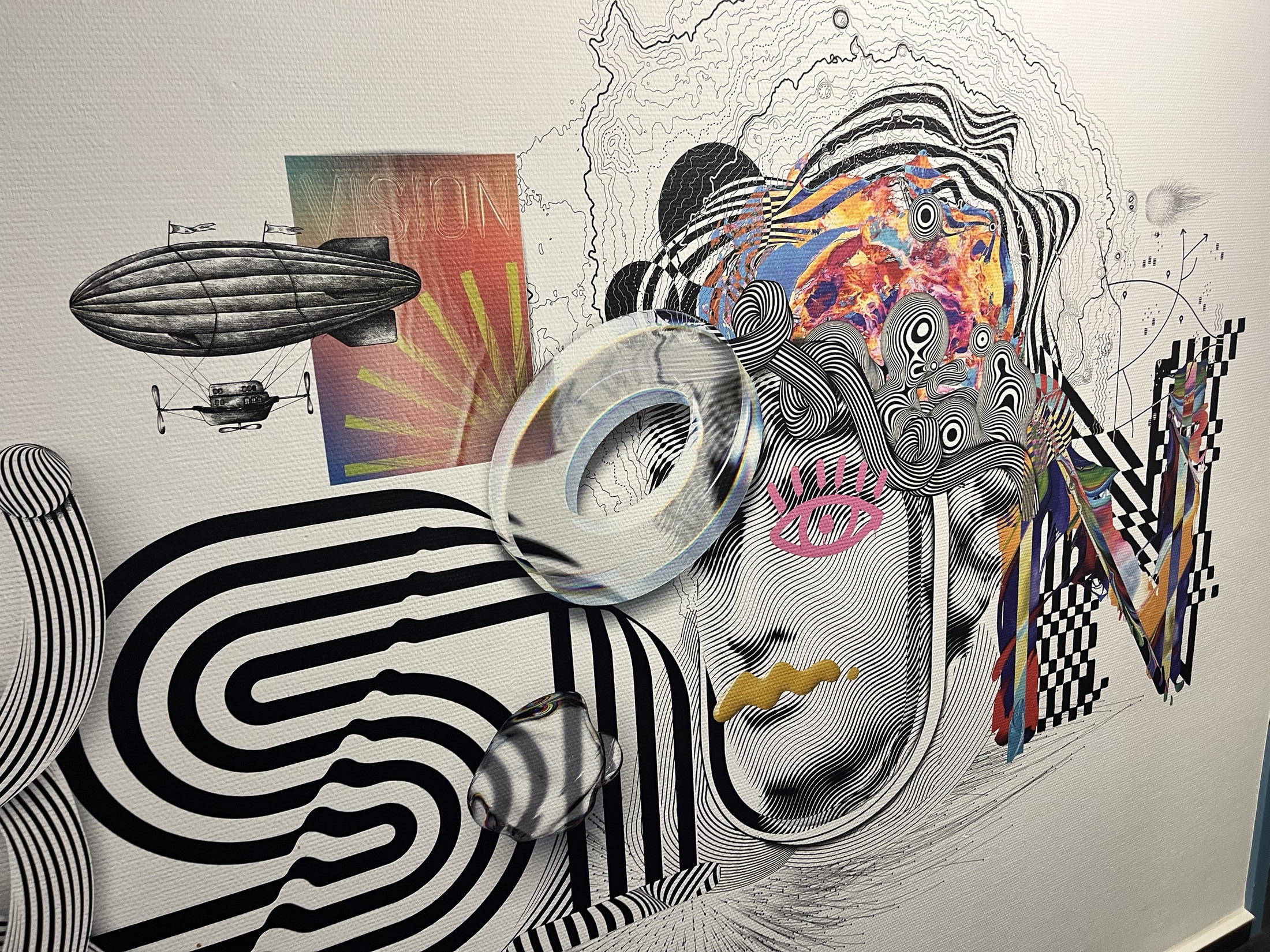 Grafisches Kunstmotiv mit starken Kontrasten